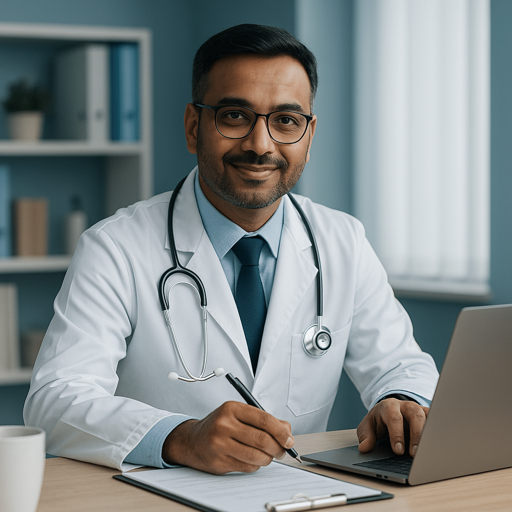 Document check for international doctors